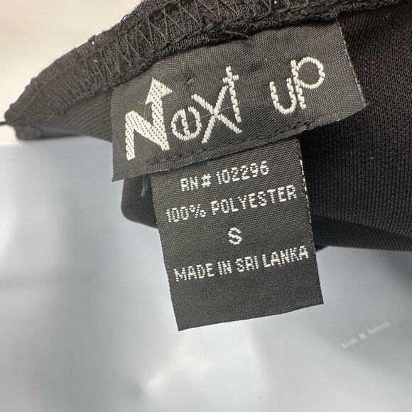 Next Up Black Formal Sparkle/Glitter Overlay Maxi Women's S Black Lace Wrap Slit - Picture 7 of 12